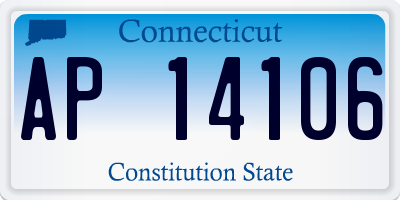 CT license plate AP14106