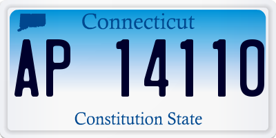 CT license plate AP14110