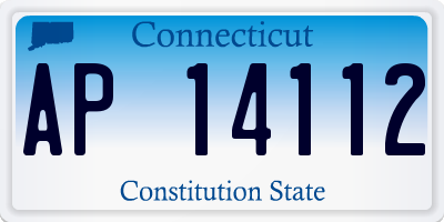 CT license plate AP14112