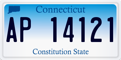 CT license plate AP14121