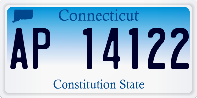 CT license plate AP14122