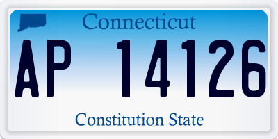 CT license plate AP14126