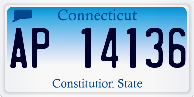 CT license plate AP14136