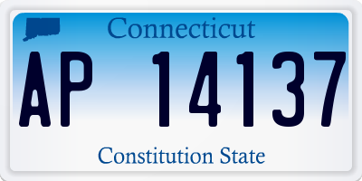 CT license plate AP14137