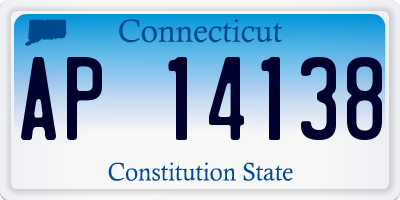 CT license plate AP14138