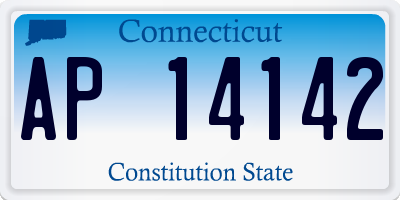 CT license plate AP14142