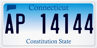 CT license plate AP14144