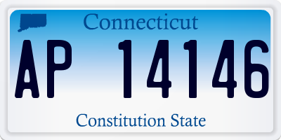 CT license plate AP14146