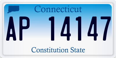 CT license plate AP14147