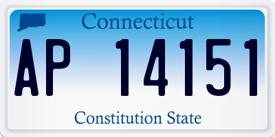 CT license plate AP14151