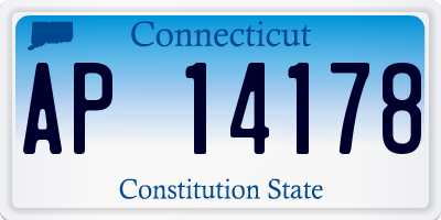 CT license plate AP14178