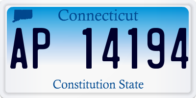 CT license plate AP14194