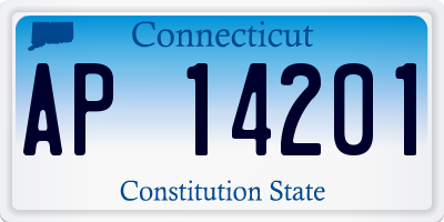 CT license plate AP14201