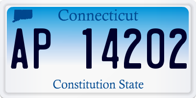 CT license plate AP14202