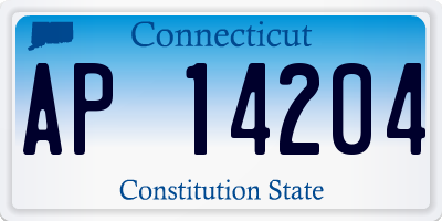 CT license plate AP14204