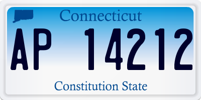 CT license plate AP14212