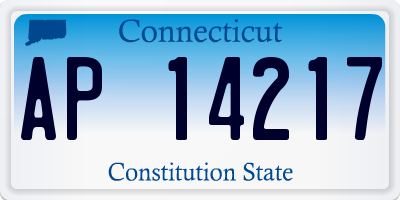 CT license plate AP14217