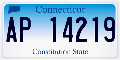 CT license plate AP14219
