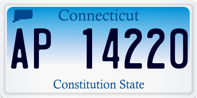 CT license plate AP14220