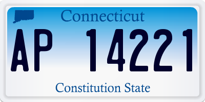 CT license plate AP14221