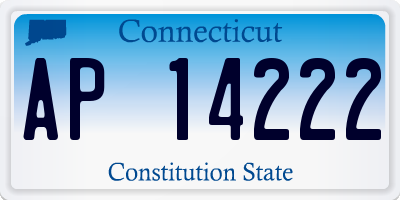 CT license plate AP14222