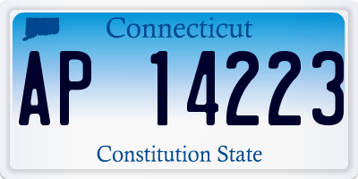 CT license plate AP14223