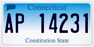 CT license plate AP14231