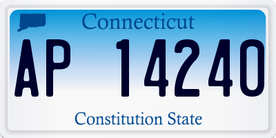CT license plate AP14240
