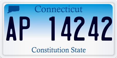 CT license plate AP14242