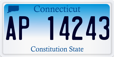 CT license plate AP14243