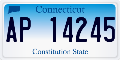 CT license plate AP14245