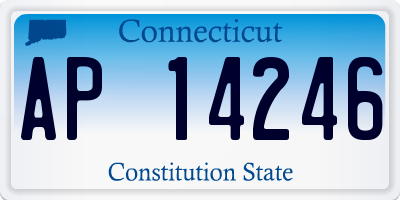 CT license plate AP14246