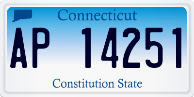 CT license plate AP14251