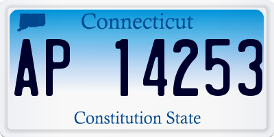 CT license plate AP14253