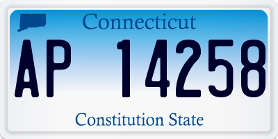 CT license plate AP14258