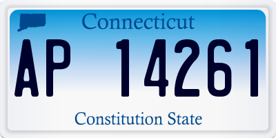 CT license plate AP14261