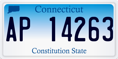 CT license plate AP14263