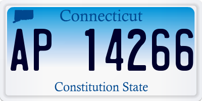 CT license plate AP14266