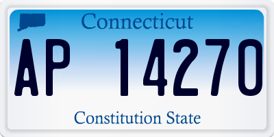CT license plate AP14270