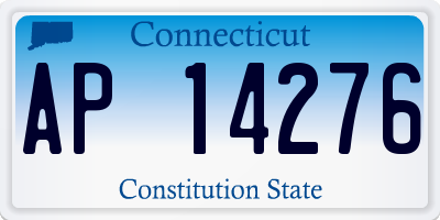 CT license plate AP14276
