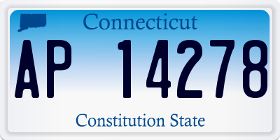 CT license plate AP14278