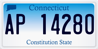 CT license plate AP14280