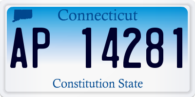 CT license plate AP14281