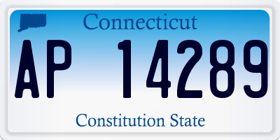 CT license plate AP14289