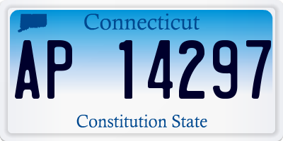 CT license plate AP14297