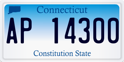CT license plate AP14300
