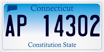 CT license plate AP14302