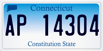 CT license plate AP14304