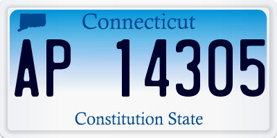 CT license plate AP14305