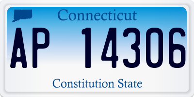 CT license plate AP14306